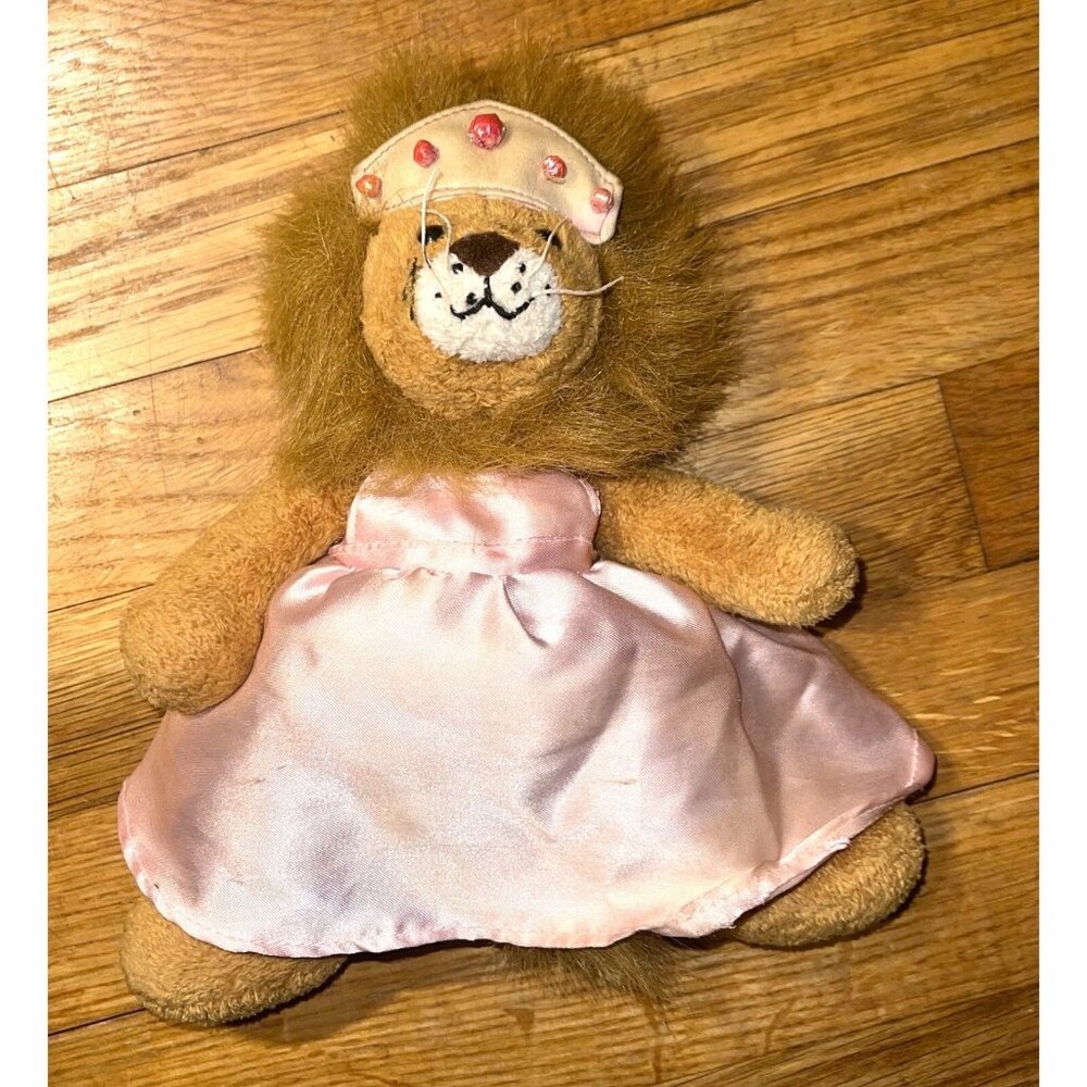RARE VINTAGE PRINCESS LION CAROLINE PINK RITZ CARLTON HOTEL 9" PLUSH TOY VGUC